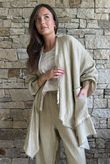 Rustic Nature Bubble Cotton Waterfall Jacket Washed Oat